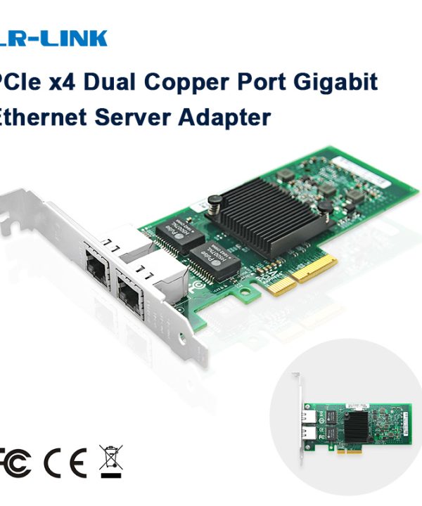 LR-LINK 9702et Dual-Port PCIe Gigabit Card mạng 10/100/1000Mbps PCI Express Ethernet Adapter Intel 82576 với cấu hình thấp