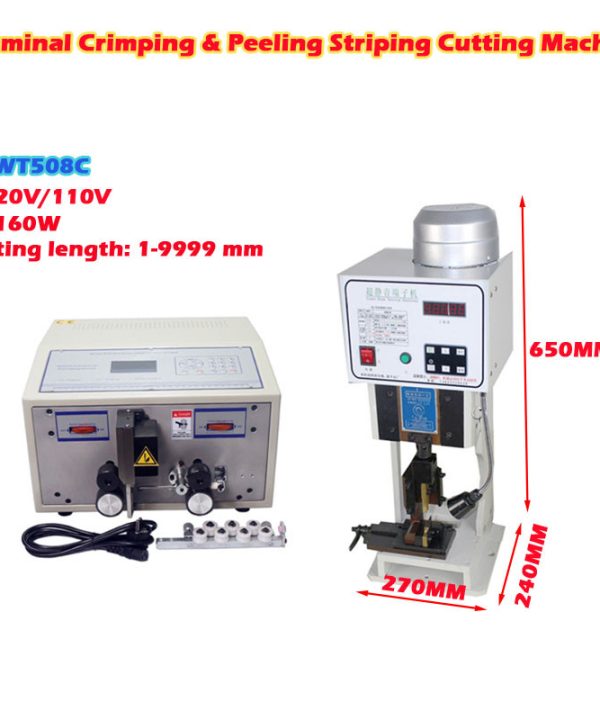 Máy bấm cos tự động 508c 1.5t 2 thiết lập tự động cực kỳ yên tĩnh thiết bị đầu cuối uốn Tóc bồng máy và tước dây cáp cắt terminal crimp machine