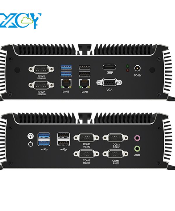 I5-1135G7 Intel PC Mini fanless công nghiệp xcy 6x Com RS232 RS485 2X Mini PCIe Hỗ trợ Wifi 4G LTE can bus Windows Linux IPC