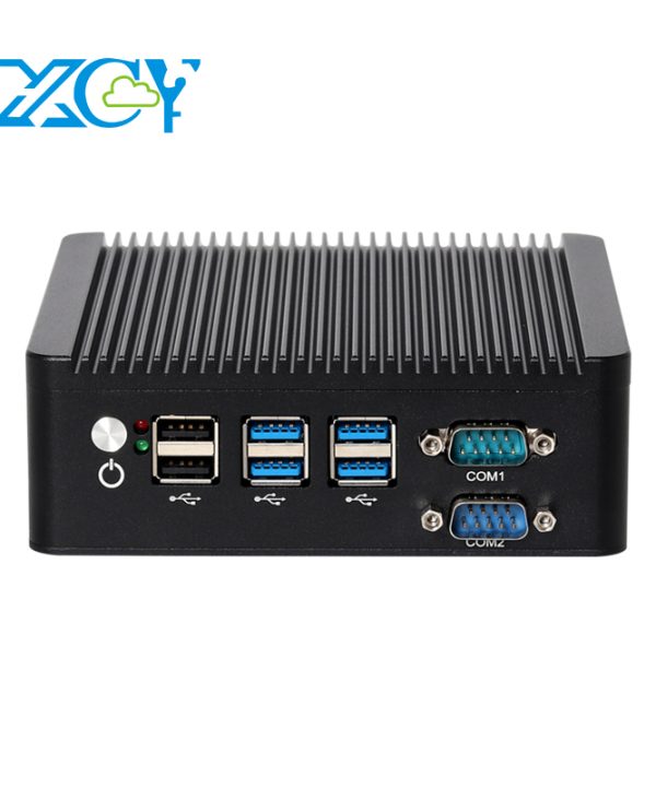 Máy tính công nghiệp fanless máy tính mini Intel Celeron N5100 4X COM DB9 RS232 RS485 Dual Lan Windows 11 Linux máy khách mỏng nhúng