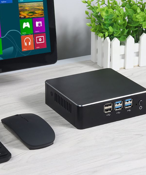 Xcy Bộ xử lý Intel Core PC Mini I7 5500U i5 5200U i3 5005U 8GB DDR3L 128GB SSD 256GB cổng USB 300Mbps Wifi 8X Windows 10 Linux