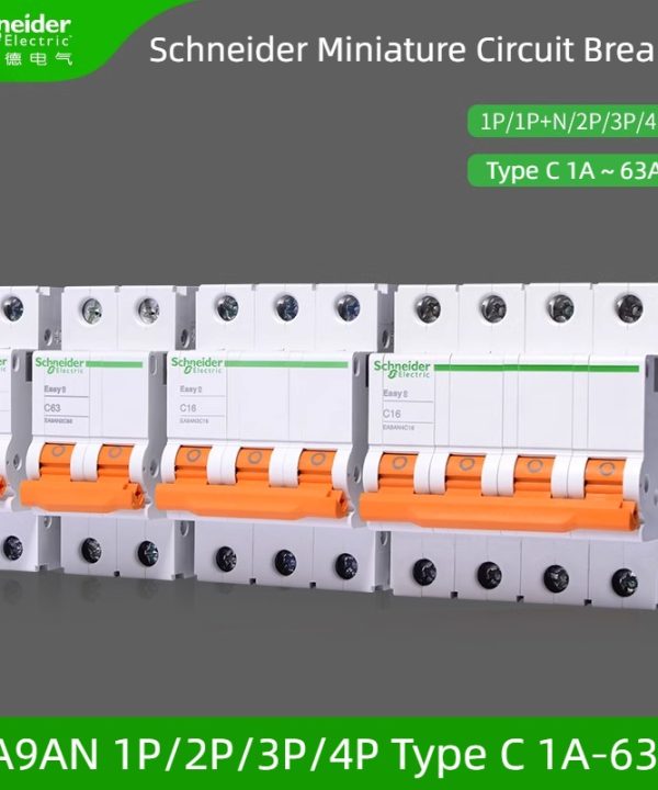 Schneider Electric E9 chuyển đổi không khí TYPE-C 1P/2P/3P/4P hộ gia đình nhỏ ngắt mạch 6A ~ 63A micro-break ea9an