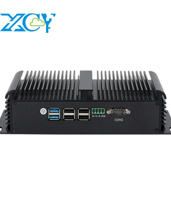 Máy tính công nghiệp Mini fanless Intel N100 4x2.5G Ethernet 2X cổng nối tiếp RS485 RS232 DB9 6xUSB wifi hỗ trợ Windows Linux openwrt
