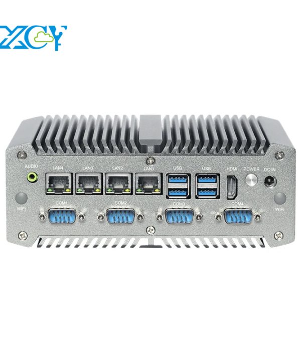 DC9V-36V máy tính PC mini công nghiệp fanless I7 10510u 4x Ethernet POE 6x Com 16X GPIO 8X USB LVDS Wifi 4G LTE Windows Linux