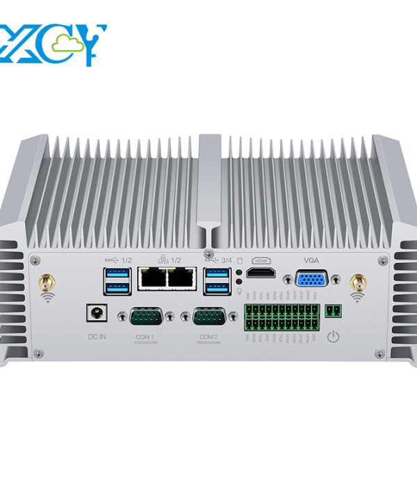 Fanless công nghiệp IOT Mini PC Intel Core I7 8550u 6x RS232 RS422 RS485 GPIO HDMI VGA 8X USB Windows Linux Hỗ trợ Wifi 4G LTE
