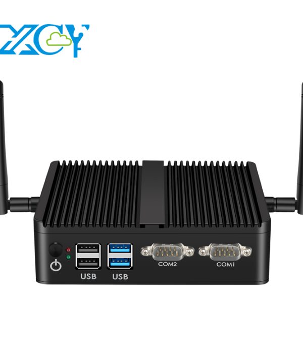 Xcy fanless mini pc intel celeron j4125 bốn màu lan gbe kép 2x RS-232 cổng nối tiếp 6x usb nhúng ipc hỗ trợ wifi 4g lte