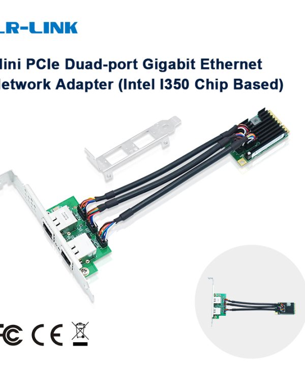 LR-LINK 2217pt cổng kép Mini PCI-Express Gigabit mạng Ethernet Card RJ45 LAN Adapter 10/100/1000Mbps PCI-E Intel i350 chip