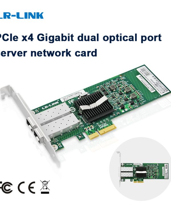 LR-LINK 9702ef-2sfp cổng kép Gigabit Ethernet sợi quang Card mạng PCI-Express Lan Thẻ Intel 82576 e1g42ef tương thích