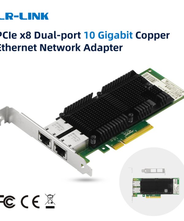 LR-LINK 1025pt 10GB PCI-E X8 card mạng đồng kép RJ45 cổng PCI nhanh Ethernet Lan Adapter Nic so sánh với Intel X550-T2