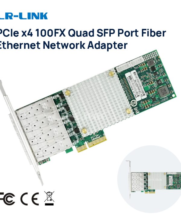 LR-LINK 9054pf-4sfp PCIE x4 Quad-Port 100M Card Mạng sợi SFP Ethernet Adapter Mạng dựa Intel i350am4 chip