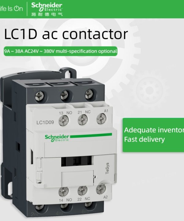 Schneider Contactor 220V AC ba cực Contactor 3 P 3 pha 3 cực 50/60Hz lc1d25 lc1d32 lc1d38 cuộn dây điện áp 24V 110V 220V 380V