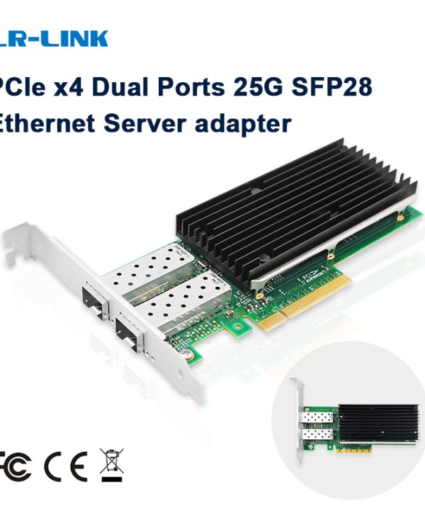 LR-LINK 1001pf-2sfp28 25GB Card mạng sợi quang Ethernet Adapter Dual-Port PCI-Express Nic dựa trên Intel xxv710