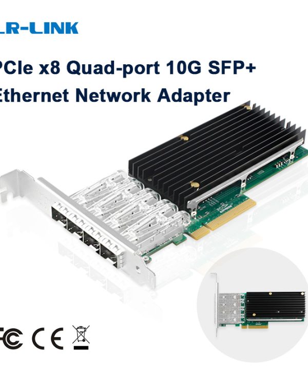 LR-LINK 9804bf-4sfp Quad-Port PCIe 10GB Card mạng Nic PCI Express x8 10 Gigabit máy chủ Adapter dựa trên Intel xl71