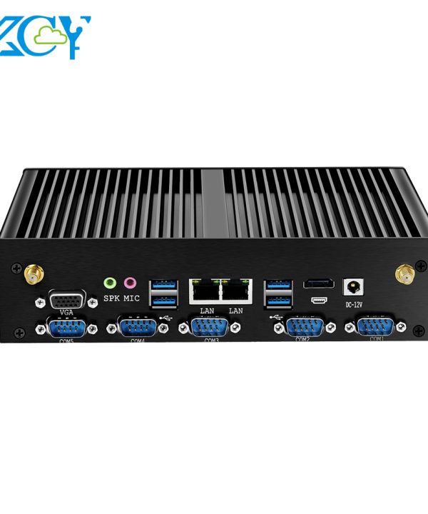 Xcy x26a máy vi tính công nghiệp Mini fanless Intel Celeron 2955U 2X GbE LAN 6x Com RS232 RS422 RS485 hỗ trợ 4G LTE Wifi Windows Linux
