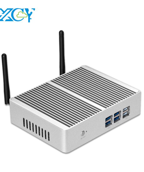 Xcy fanless Mini PC Intel Core I7 4500U i5 4200U i3 4010U màn hình VGA Windows 10 HDMI 300Mbps Wi-Fi Gigabit Ethernet Linux HTPC
