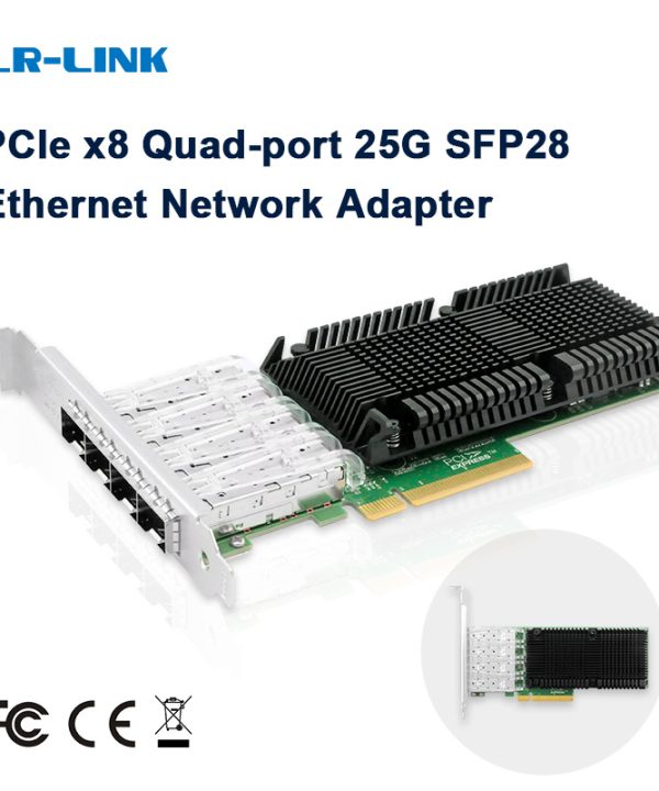 LR-LINK 1027pf 25GB PCI-E Card mạng Nic dựa trên Intel E810 chip, Quad sfp28 cổng 25 gam PCI Express x8 Ethernet Adapter