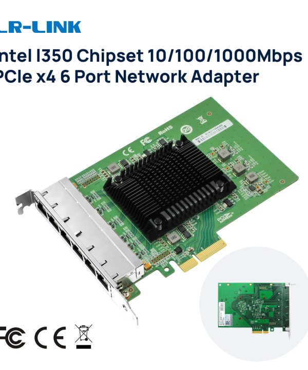 LR-LINK 2006pt sáu cổng Gigabit PCIE x4 Card mạng RJ45 PCI nhanh LAN Ethernet máy chủ Adapter Intel i350 NIC
