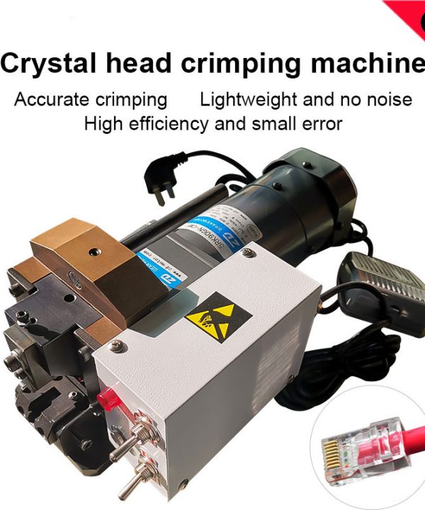 Máy bấm cos tự động 90 W pha lê đầu thiết bị đầu cuối tự động Uốn Tóc bồng máy đường dây điện thoại mạng LAN cáp RJ45 pha lê đầu nối crimper terminal crimping machine