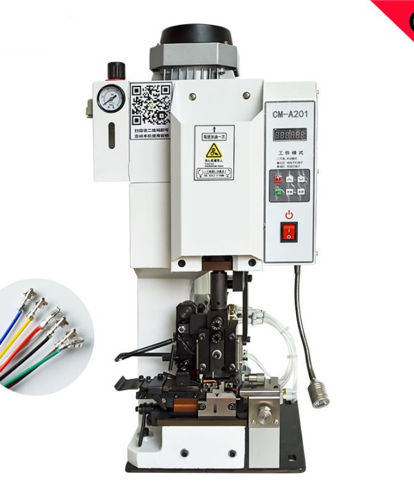 Máy bấm cos tự động Bán tự động đa lõi dây dải và uốn máy tốc độ cao bị cô lập dây uốn tóc bồng thiết bị đầu cuối với Tước terminal crimping machine