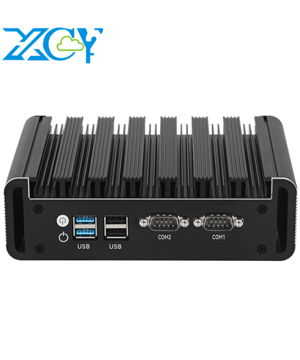 DB9-RS232 công nghiệp Mini PC Intel N100 2X Gigabit Ethernet 2X fanless HDMI2.0 * 2 dp hiển thị ba màn hình wifi hỗ trợ Win10/11 Linux