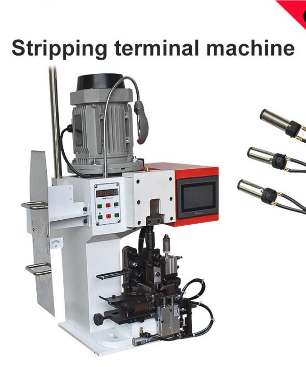 Máy bấm cos tự động Khí nén hai lõi dây tước thiết bị đầu cuối máy ép cáp điện multie lõi DC thiết bị đầu cuối Uốn Tóc bồng mahcine terminal crimping machine