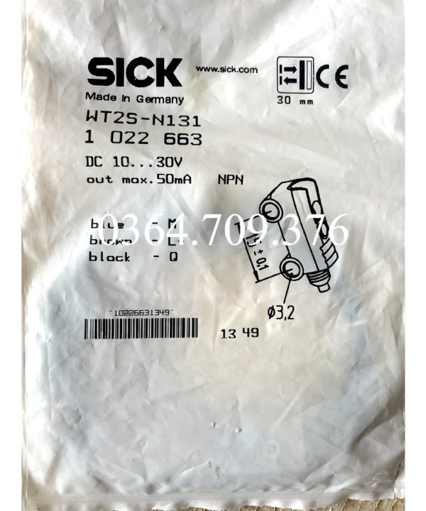 Công Tắc Quang Điện Phản Xạ Khuếch Tán Siksick Hoàn Toàn Mới  WT2S-N131S10 WT2S-N131