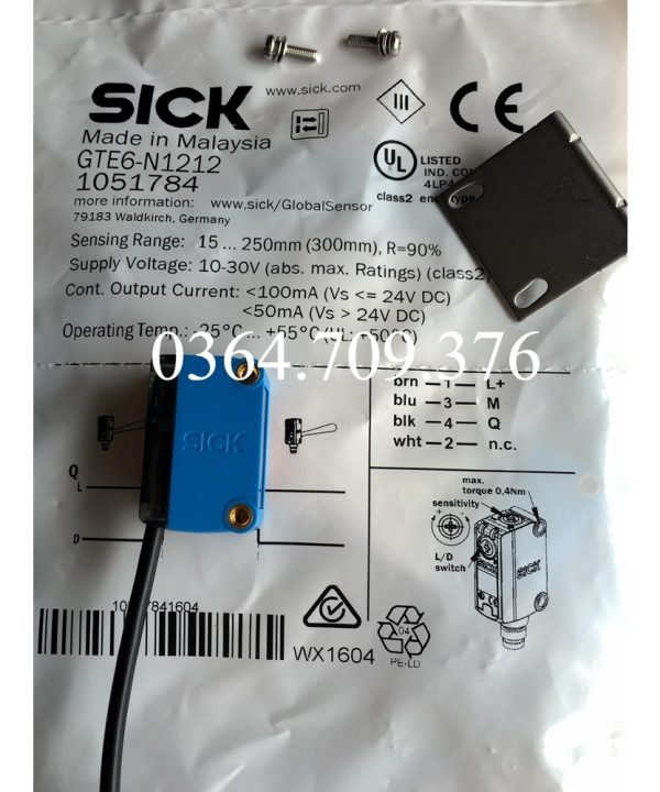 Công Tắc Quang Điện Phản Xạ Khuếch Tán SICK Chính Hãng Hoàn Toàn Mới  GTE6-N1212