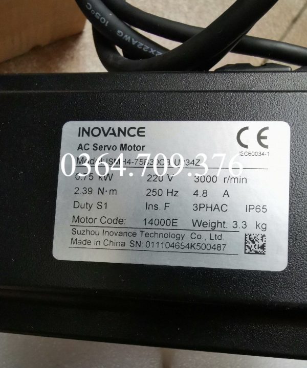 Hoàn Toàn Mới Động Cơ Servo Inovance ISMH4-75B30CB-U234Z Mẫu Chính Hãng  Hoàn Chỉnh, Nhiều Yêu Cầu Mới