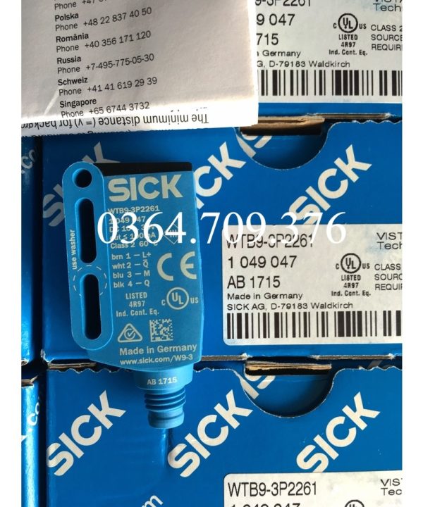 WTB9-3P2261 Cảm Biến Quang Điện Phản Xạ Khuếch Tán SICK , Đảm Bảo Chính Hãng Của WT9-2P330