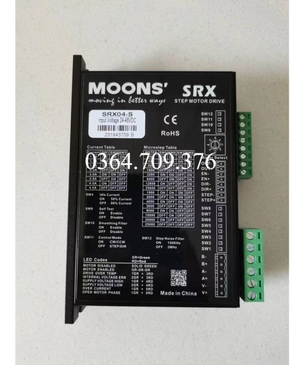 SRX04-S Điều Khiển Động Cơ Bước Moons Stepper Motor
