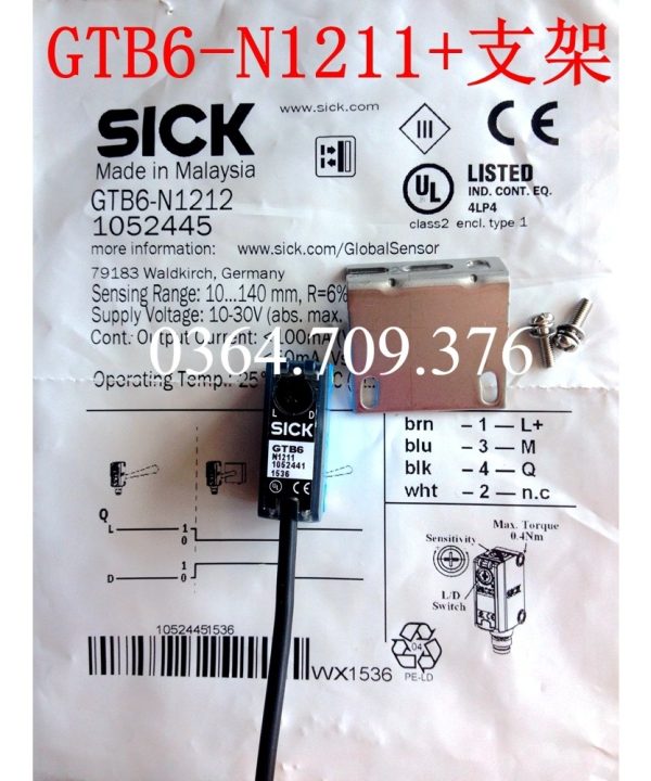 Công Tắc Quang Điện SICK  Nguyên Bản Hoàn Toàn Mới GTB6-N1211S97 GTB6-N1211