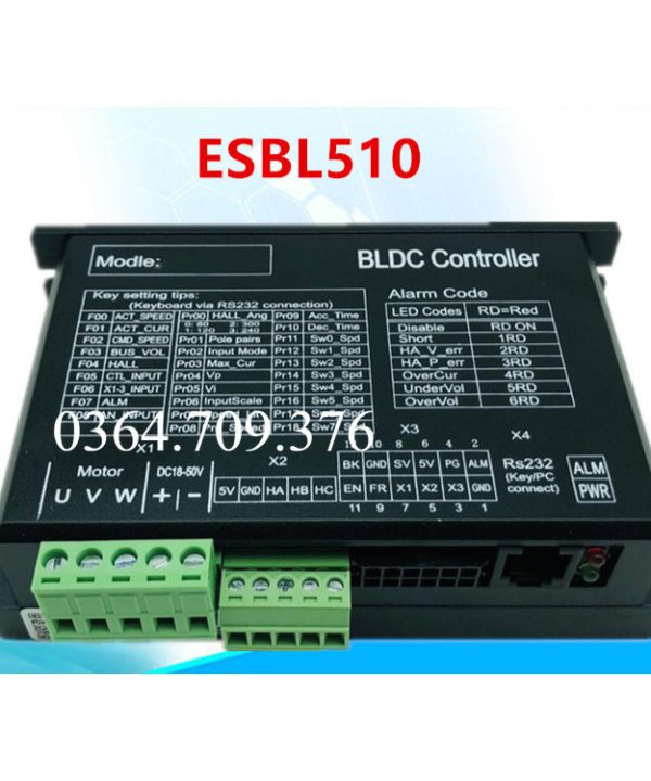 Trình Điều Khiển Động Cơ Không Chổi Than Jiemeikang Esbl510 DC Với Cảm Biến Hall Dưới 200W Thông Dụng Step Motor JMC