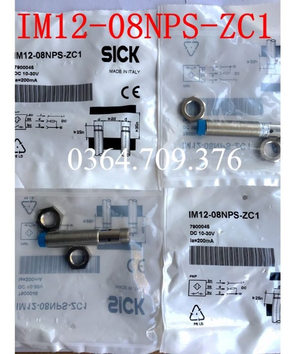 IM12-08NPS-ZC1 Công Tắc Tiệm Cận SICK Chính Hãng Hoàn Toàn Mới  Mã Số 7900045