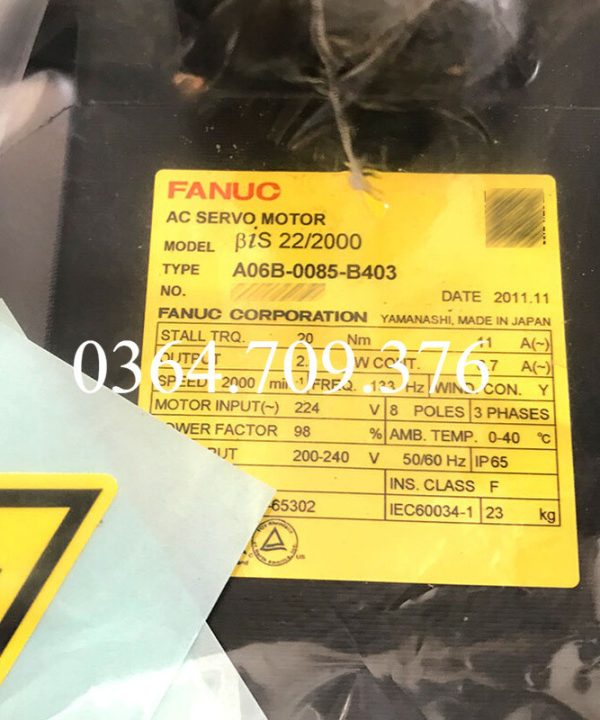 A06B-0085-B403 A06B-2085-B407 Mới Bis22 Với Động Cơ Phanh