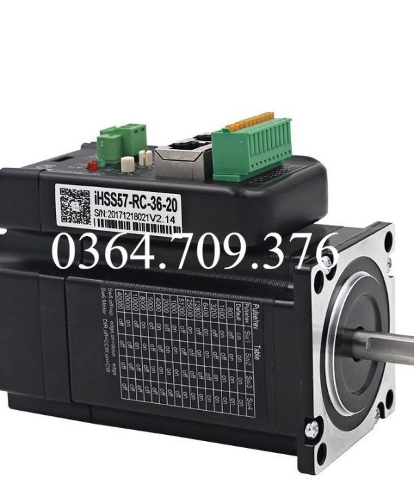 Nema23 2nm 283oz.in tích hợp mở vòng lặp động cơ bước 36VDC JMC iHS57-36-20 step new