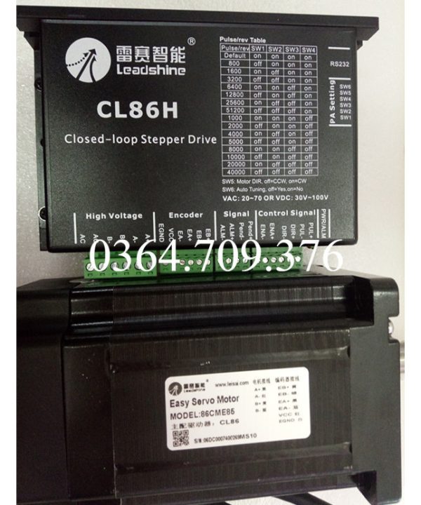 Bộ Servo Lai Leadshine Cl86h 86cme85 Vòng Kín Tốc Độ Cao 8.5nm Chính Hãng