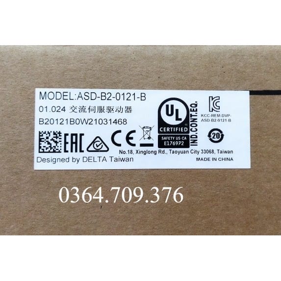 ASD-B2-0121-B Servo Drive Delta Original Authentic