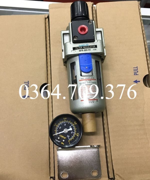 Bộ Lọc Điều Chỉnh Áp Suất Chính Hãng CHELIC NFR300-03-PG10A-H (Đồng Hồ Bên Ngoài)