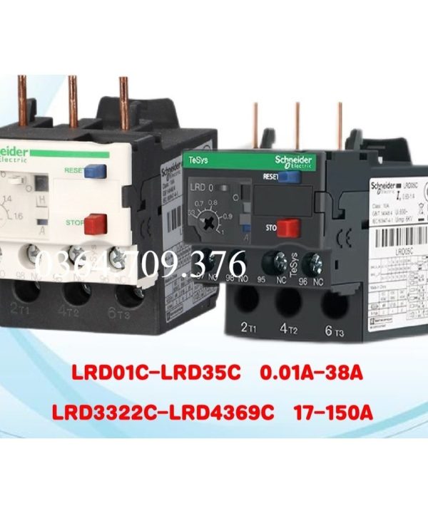 Bộ Bảo Vệ Rơ Le Quá Tải Nhiệt Schneider Mới Với Công Tắc Tơ Lc1d Khởi Động Từ