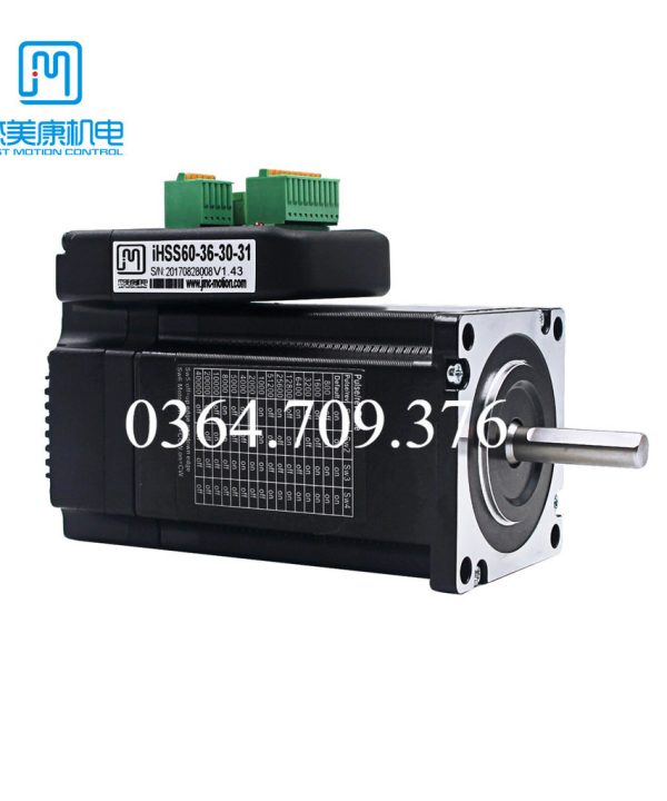 JMC Original 2-pha 60mm nema24 3nm 24-50vdc Tích hợp động cơ bước khép kín & Bộ điều khiển IHSS60-36-30-31 servo lai