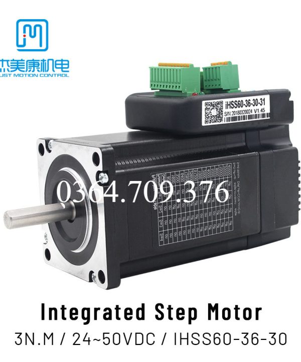 JMC Gốc CNC Bộ Dụng Cụ Máy 2-Phase 60Mm Tích Hợp Vòng Đóng Động Cơ Bước & Điều Khiển Nema24 3nm 24-50vdc IHSS60-36-30-31