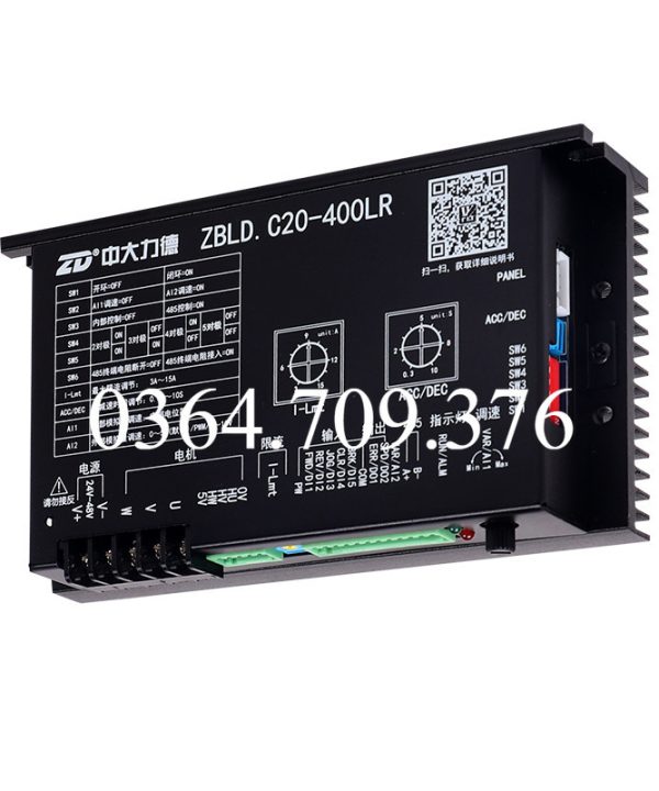 Bộ Điều Khiển Tốc Độ Động Cơ ZBLD.C20-400LR Điều Khiển BLDC Điện Áp Thấp Zd Zhongda Motor