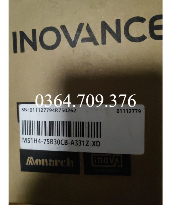 Inovance MS1H4-75B30CB-A331Z-XD, Hoàn Toàn Mới Ban Đầu Xcy