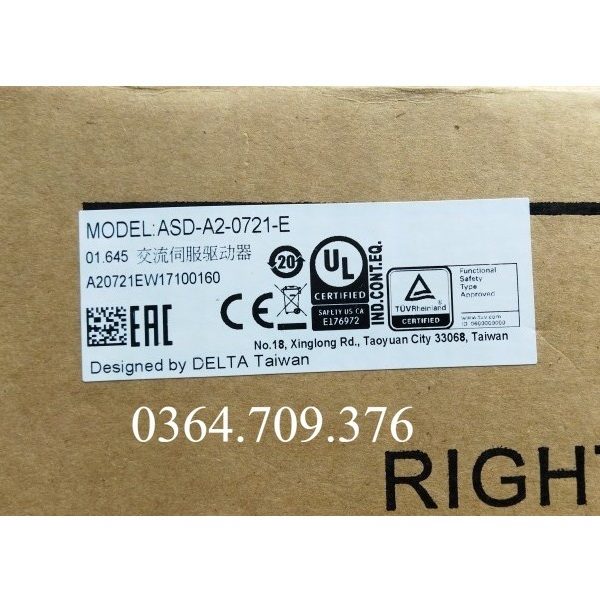 Bộ Điều Khiển Servo Delta ASD-A2-0721-E