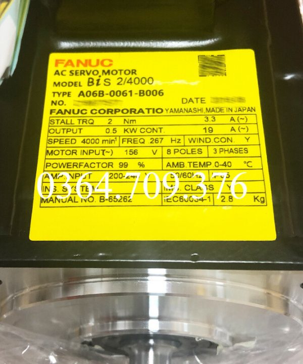A06B-0061-B006 2061-b006 Fanuc Động Cơ Servo FANUC Thương Hiệu Mới  Ban Đầu