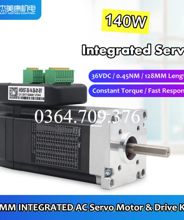 JMC động cơ servo AC tích hợp 57mm 36VDC 0,45nm 3000rpm & bộ encoder 140W 1000 cho máy in phun Bộ máy CNC