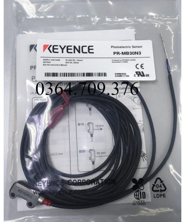 Keyence Cảm Biến PR-MB30P3 Mb15n1 N3 15p3 PR-MB30N1 N3