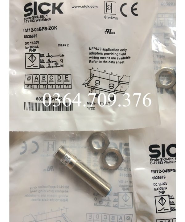 IM12-04BPS-ZCK Công Tắc Tiệm Cận SICK Chính Hãng Hoàn Toàn Mới  Mã Số 6025679
