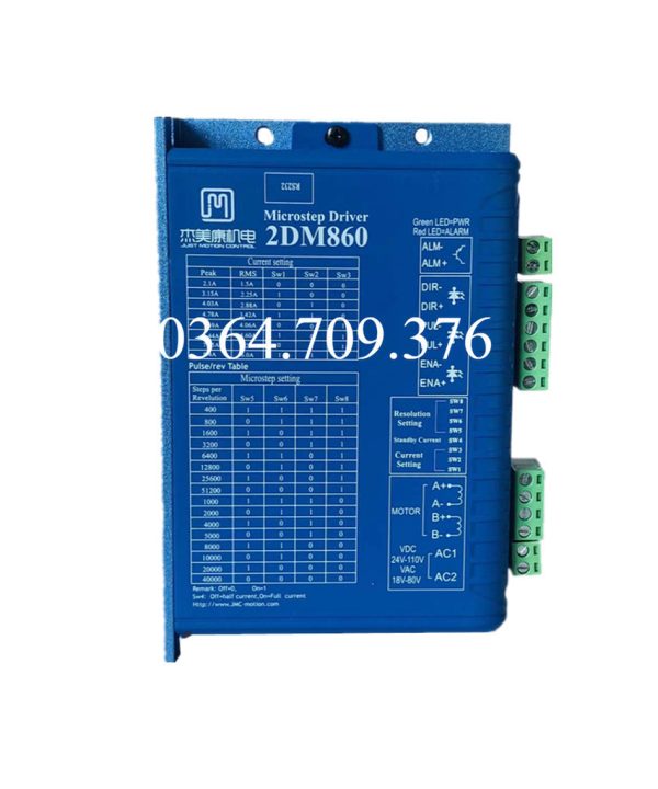 Động Cơ Bước Phanh Hai Pha Jiemeikang 86j1880-460-scg 4.5nm Với Bộ Truyền Động 2dm860 Step Motor JMC
