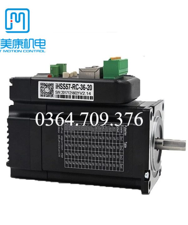 JMC NEMA 23 2-phase 2nm 4.5A tích hợp canopen RS485 modbus-rtu động cơ bước & điều khiển cho máy CNC IHSS57-36-20-RC